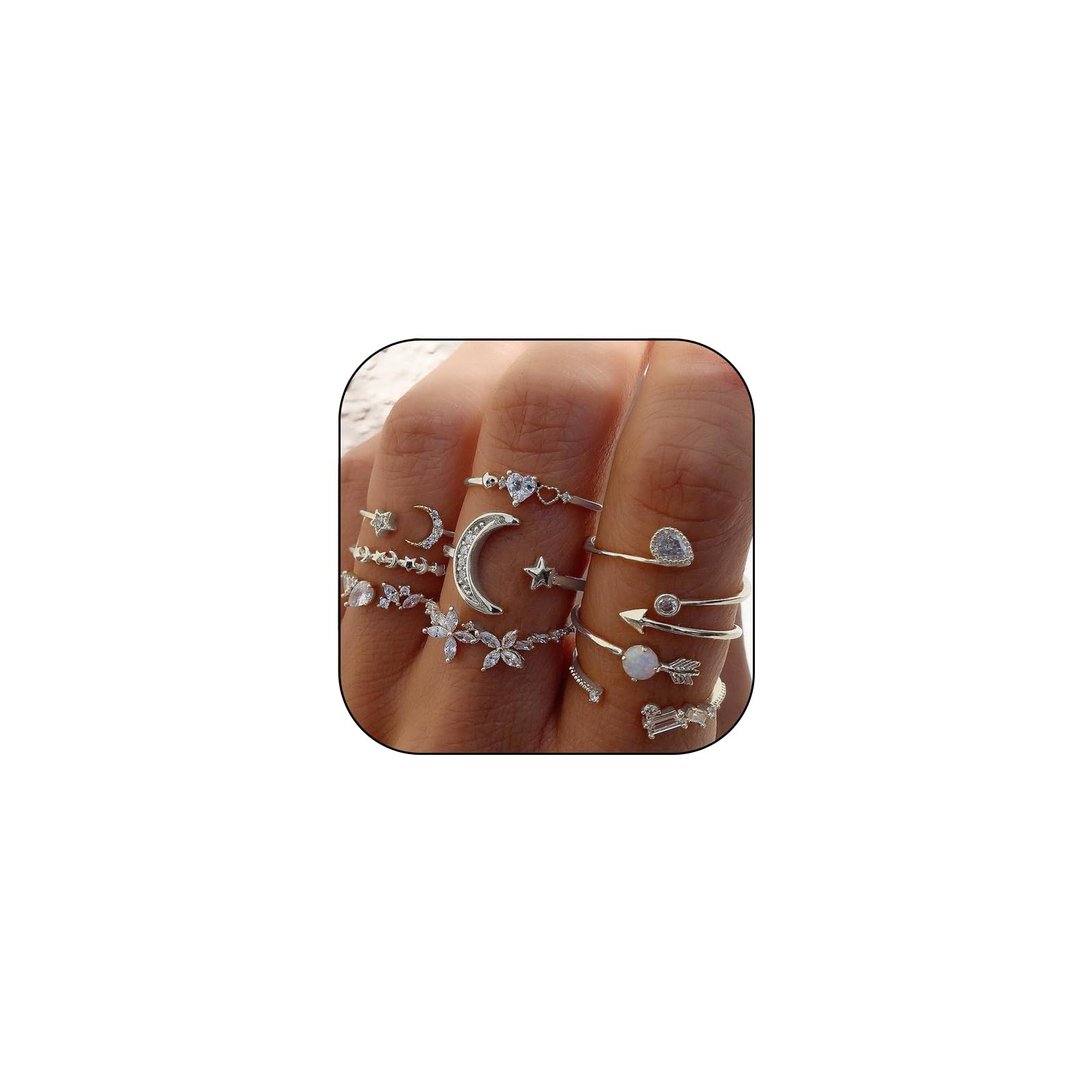 Boho Chic Silver Ring Collection for Women