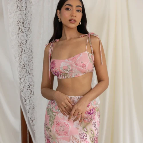Bustier Detailed Back Tie Up Top