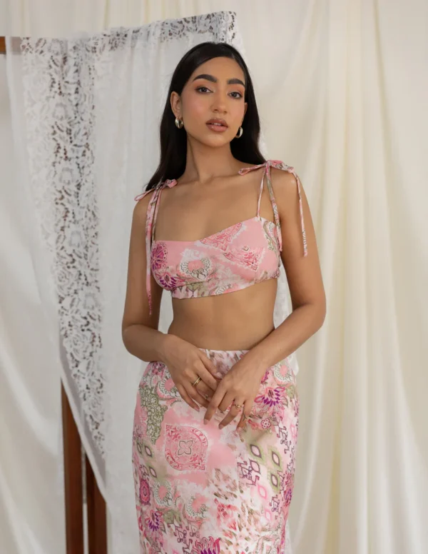 Laverna1164 Bustier Detailed Back Tie Up Top