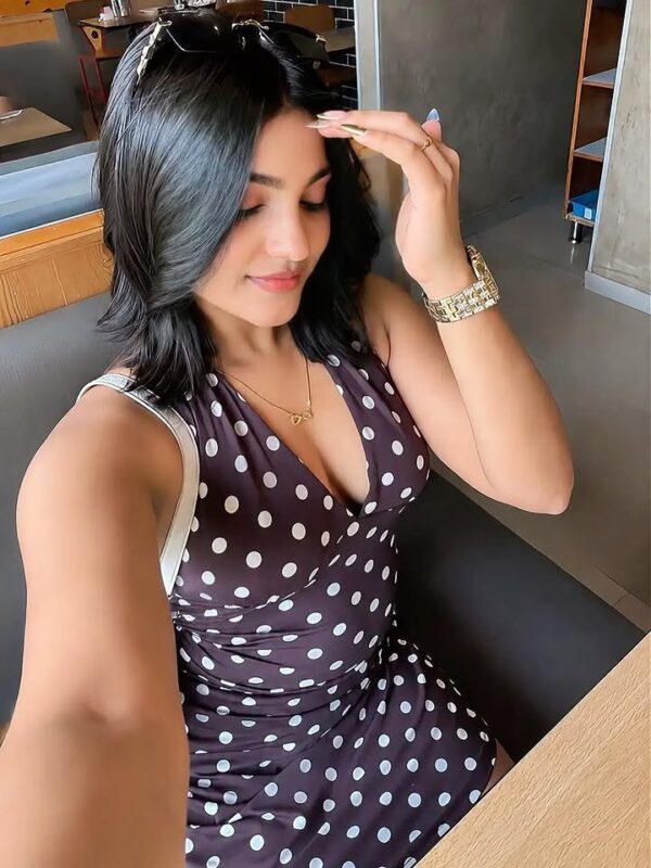 Black Polka Dot Halter Neck Dress